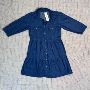 NWT. Girls long sleeve denim dress in size 12 by Speed Limit.